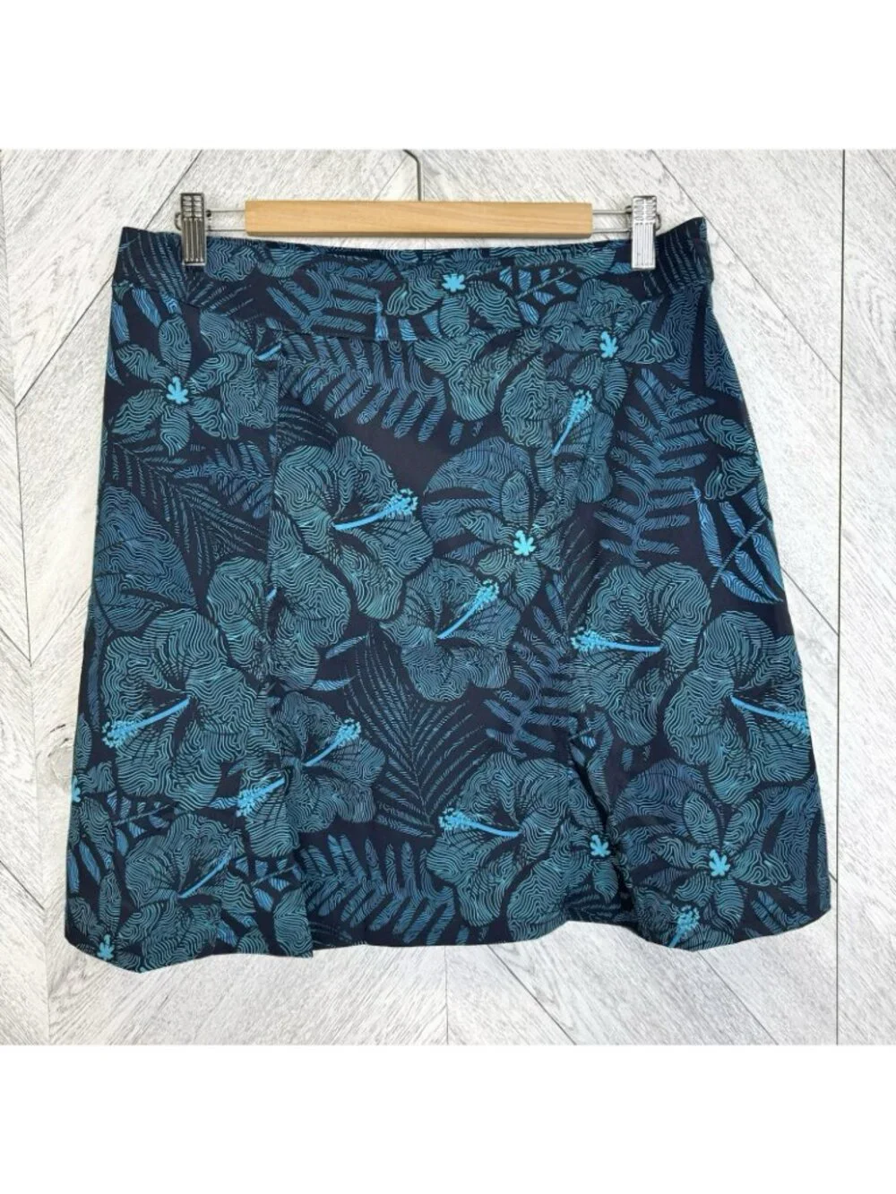 RipSkirt Hawaii Wrap Skirt Womens Size Large Maui Moonlight Blue Floral - Picture 2 of 4